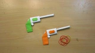 How to Make a Paper Pocket Mini Gun that Shoots Rubber band - Easy Paper Gun Tutorials